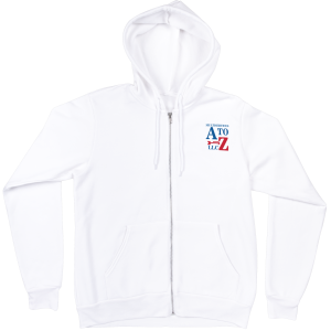 hoddie white zipper front